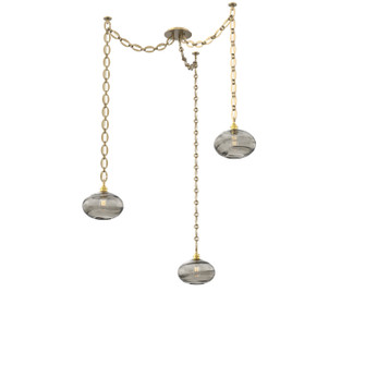 Coppa Three Light Pendant in Gilded Brass (404|SNB0036-03-GB-OS-CH2-E2)