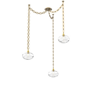 Coppa Three Light Pendant in Gilded Brass (404|SNB0036-03-GB-OC-CH2-E2)