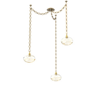 Coppa Three Light Pendant in Gilded Brass (404|SNB0036-03-GB-OA-CH1-E2)