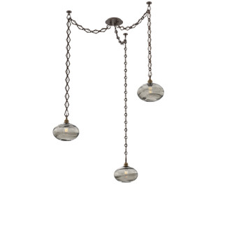 Coppa Three Light Pendant in Flat Bronze (404|SNB0036-03-FB-OS-CH1-E2)