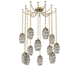 Ellisse 12 Light Pendant in Gilded Brass (404|SNB0035-12-GB-OS-CH1-E2)