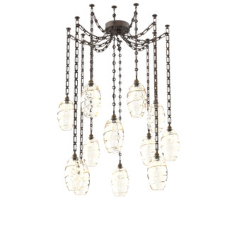 Ellisse 12 Light Pendant in Flat Bronze (404|SNB0035-12-FB-OA-CH3-E2)