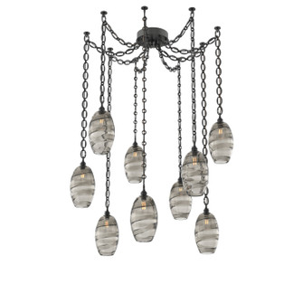Ellisse Nine Light Pendant in Matte Black (404|SNB0035-09-MB-OS-CH2-E2)
