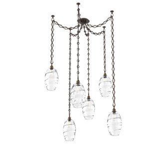 Ellisse Six Light Pendant in Flat Bronze (404|SNB0035-06-FB-OC-CH1-E2)