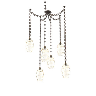 Ellisse Six Light Pendant in Flat Bronze (404|SNB0035-06-FB-OA-CH2-E2)