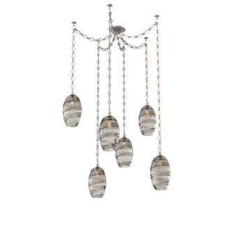 Ellisse Six Light Pendant in Beige Silver (404|SNB0035-06-BS-OS-CH1-E2)