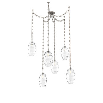 Ellisse Six Light Pendant in Beige Silver (404|SNB0035-06-BS-OC-CH3-E2)