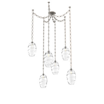 Ellisse Six Light Pendant in Beige Silver (404|SNB0035-06-BS-OC-CH2-E2)