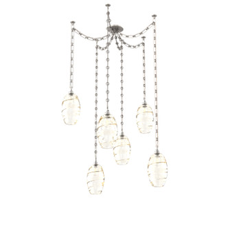 Ellisse Six Light Pendant in Beige Silver (404|SNB0035-06-BS-OA-CH3-E2)