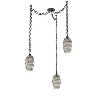 Ellisse Three Light Pendant in Matte Black (404|SNB0035-03-MB-OS-CH2-E2)