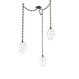 Ellisse Three Light Pendant in Flat Bronze (404|SNB0035-03-FB-OC-CH3-E2)