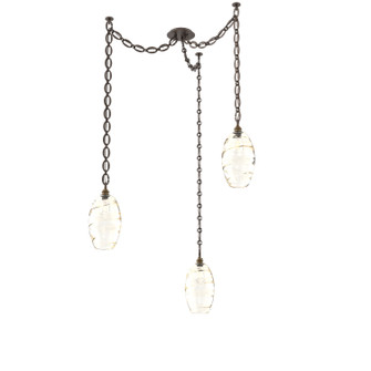 Ellisse Three Light Pendant in Flat Bronze (404|SNB0035-03-FB-OA-CH2-E2)