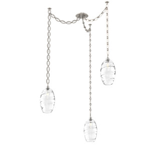 Ellisse Three Light Pendant in Beige Silver (404|SNB0035-03-BS-OC-CH2-E2)