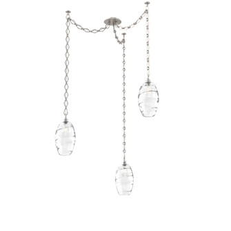 Ellisse Three Light Pendant in Beige Silver (404|SNB0035-03-BS-OC-CH1-E2)