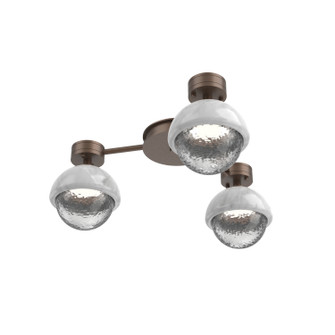 Cabochon LED Flush Mount in Burnished Bronze (404|SMB0093-H3-BB-C-L3-WM)