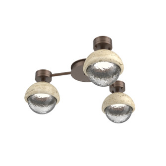 Cabochon LED Flush Mount in Burnished Bronze (404|SMB0093-H3-BB-C-L3-TR)