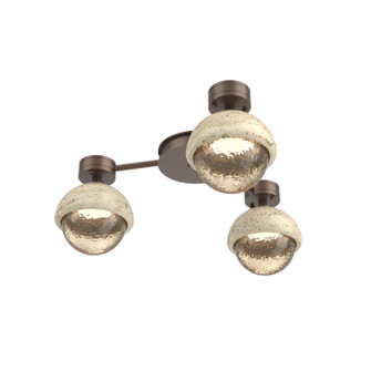 Cabochon LED Flush Mount in Burnished Bronze (404|SMB0093-H3-BB-A-L1-TR)