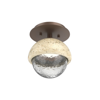 Cabochon LED Flush Mount in Burnished Bronze (404|SMB0093-01-BB-C-L3-TR)