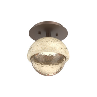 Cabochon LED Flush Mount in Burnished Bronze (404|SMB0093-01-BB-A-L1-TR)