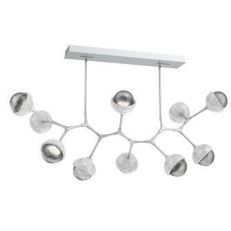 Cabochon LED Linear Suspension in Classic Silver (404|PLB0093-BC-CS-S-001-L3-WM)