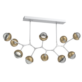 Cabochon LED Linear Suspension in Classic Silver (404|PLB0093-BC-CS-S-001-L1-GB)