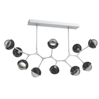 Cabochon LED Linear Suspension in Classic Silver (404|PLB0093-BC-CS-S-001-L1-BM)