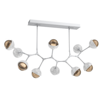 Cabochon LED Linear Suspension in Classic Silver (404|PLB0093-BC-CS-B-001-L1-WM)