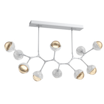Cabochon LED Linear Suspension in Classic Silver (404|PLB0093-BC-CS-A-001-L3-WM)