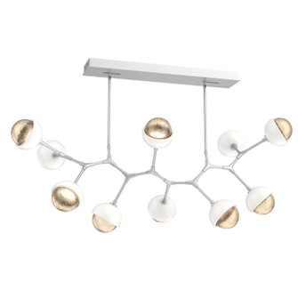 Cabochon LED Linear Suspension in Classic Silver (404|PLB0093-BC-CS-A-001-L1-WI)