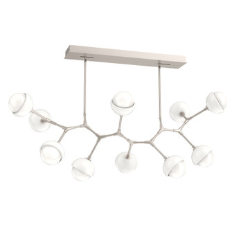 Cabochon LED Linear Suspension in Beige Silver (404|PLB0093-BC-BS-WL-001-L3-WI)