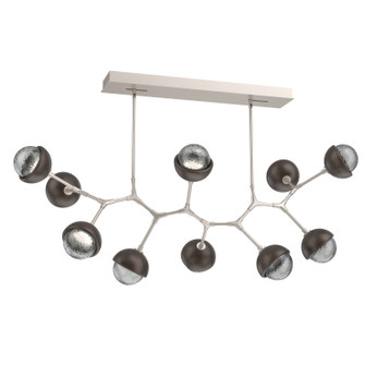 Cabochon LED Linear Suspension in Beige Silver (404|PLB0093-BC-BS-S-001-L3-FB)