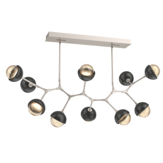 Cabochon LED Linear Suspension in Beige Silver (404|PLB0093-BC-BS-A-001-L1-MB)