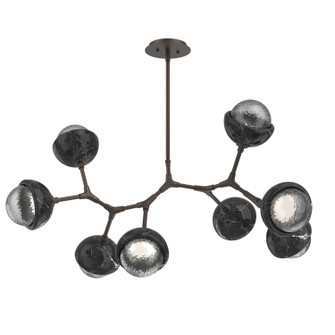 Cabochon LED Linear Suspension in Flat Bronze (404|PLB0093-BB-FB-S-001-L3-BM)