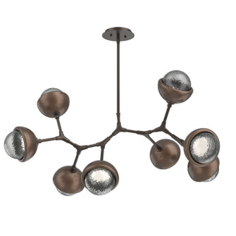 Cabochon LED Linear Suspension in Flat Bronze (404|PLB0093-BB-FB-S-001-L3-BB)