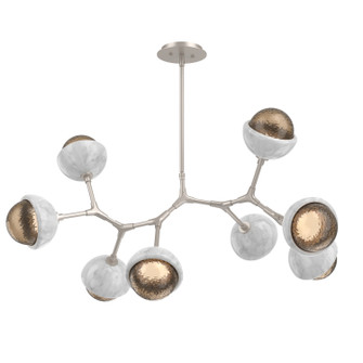 Cabochon LED Linear Suspension in Beige Silver (404|PLB0093-BB-BS-B-001-L3-WM)