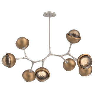 Cabochon LED Linear Suspension in Beige Silver (404|PLB0093-BB-BS-B-001-L3-NB)