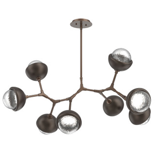 Cabochon LED Linear Suspension in Burnished Bronze (404|PLB0093-BB-BB-C-001-L1-FB)