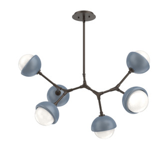 Cabochon LED Linear Suspension in Flat Bronze (404|PLB0093-BA-FB-WL-001-L3-BU)