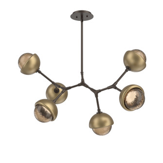 Cabochon LED Linear Suspension in Flat Bronze (404|PLB0093-BA-FB-B-001-L1-GB)