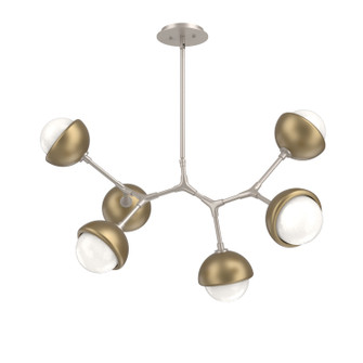 Cabochon LED Linear Suspension in Beige Silver (404|PLB0093-BA-BS-WL-001-L3-GB)