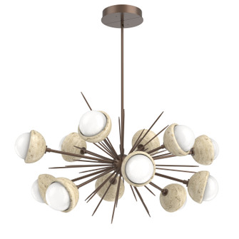 Cabochon LED Chandelier in Burnished Bronze (404|PLB0093-0D-BB-WL-001-L3-TR)