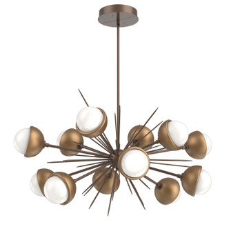 Cabochon LED Chandelier in Burnished Bronze (404|PLB0093-0D-BB-WL-001-L3-NB)