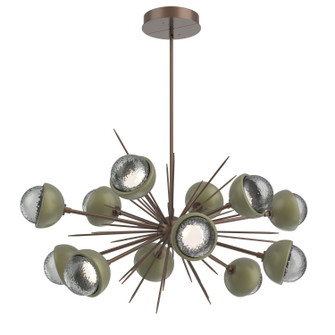 Cabochon LED Chandelier in Burnished Bronze (404|PLB0093-0D-BB-S-001-L1-GE)