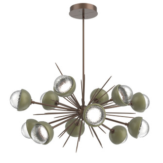 Cabochon LED Chandelier in Burnished Bronze (404|PLB0093-0D-BB-C-001-L3-GE)