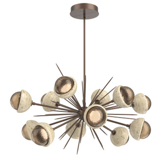 Cabochon LED Chandelier in Burnished Bronze (404|PLB0093-0D-BB-B-001-L1-TR)