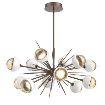 Cabochon LED Chandelier in Burnished Bronze (404|PLB0093-0D-BB-A-001-L3-WI)