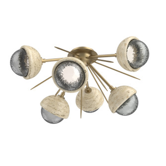 Cabochon LED Semi Flush Mount in Novel Brass (404|CLB0093-02-NB-S-L3-TR)