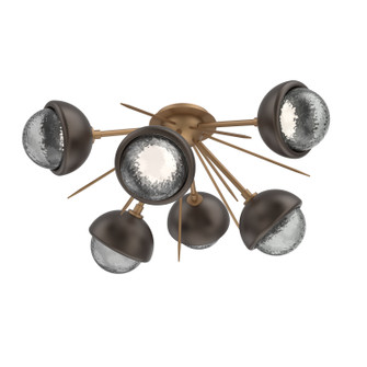 Cabochon LED Semi Flush Mount in Novel Brass (404|CLB0093-02-NB-S-L3-FB)