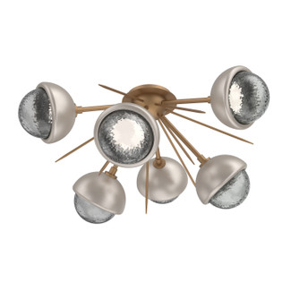 Cabochon LED Semi Flush Mount in Novel Brass (404|CLB0093-02-NB-S-L3-BS)