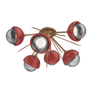 Cabochon LED Semi Flush Mount in Novel Brass (404|CLB0093-02-NB-S-L1-RE)
